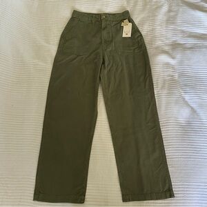 Billabong Women’s Olive Green Wide Leg Utility Pants Size 26 NWT